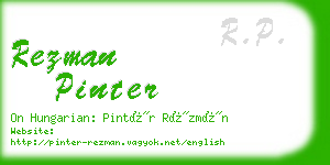 rezman pinter business card